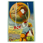 大地をくすぐる – トレードカービクトリアンドプリント ミディアムペーパーバッグ (裏面)