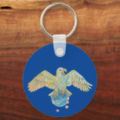 大地を運ぶ鷲　深い青 キーホルダー (裏面)