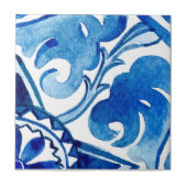 大地中海の水色 タイル (正面)