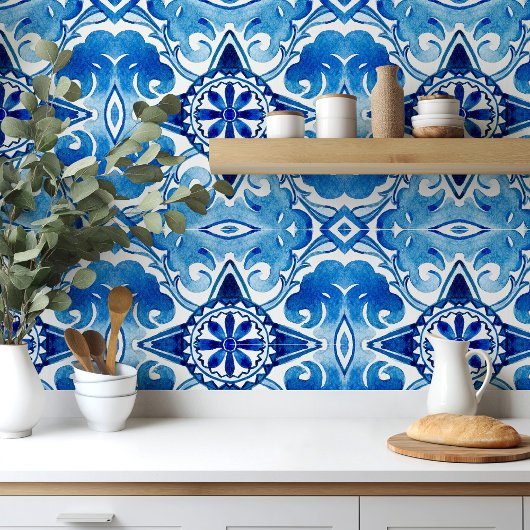 大地中海の水色 タイル