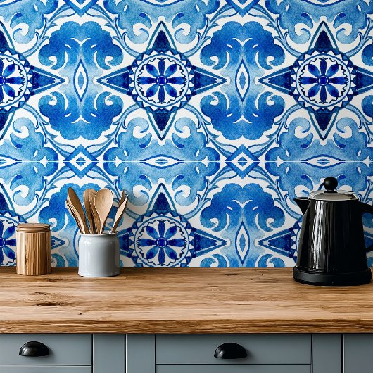 大地中海の水色 タイル