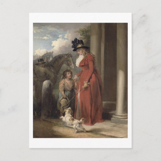 大地主さんのドア， c.1790 (キャンバス上の油) ポストカード (正面)