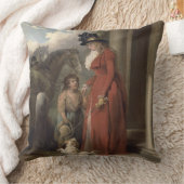 大地主のドア、c.1790 (キャンバスの油) クッション (ブランケット)