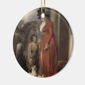 大地主のドア、c.1790 (キャンバスの油) セラミックオーナメント (左)