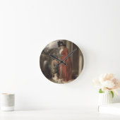 大地主のドア、c.1790 (キャンバスの油) ラウンド壁時計 (ホーム)