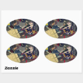 大坂軍記之内 半田寺山敗将日本号鎗傷 楕円形シール (シート)