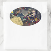 大坂軍記之内 半田寺山敗将日本号鎗傷 楕円形シール (バッグ)