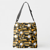 大型のトートバックの抽象的概念#3 クロスボディバッグ (裏面)