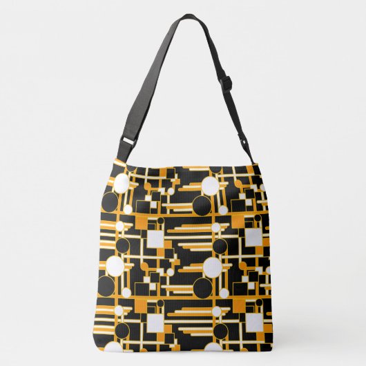 大型のトートバックの抽象的概念#3 クロスボディバッグ (裏面)