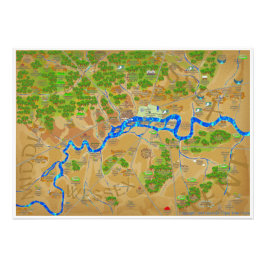 大型の歴史的なロンドンの地図 フォトプリント           