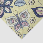 大型の青のシームレスな蝶のパターンの切り離し 薄葉紙 (詳細)