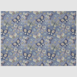 大型の青のシームレスな蝶のパターンの切り離し 薄葉紙