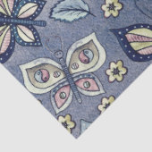 大型の青のシームレスな蝶のパターンの切り離し 薄葉紙 (詳細)