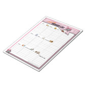 大型の食料品一覧 – ピンクリボンスカル ノートパッド (アングル)