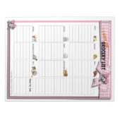 大型の食料品一覧 – ピンクリボンスカル ノートパッド (正面)