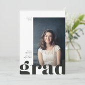 大型はっきりした卒業発表 案内状 (スタンド正面)