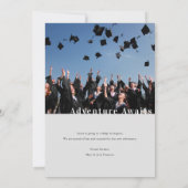 大型はっきりした卒業発表 案内状 (裏面)