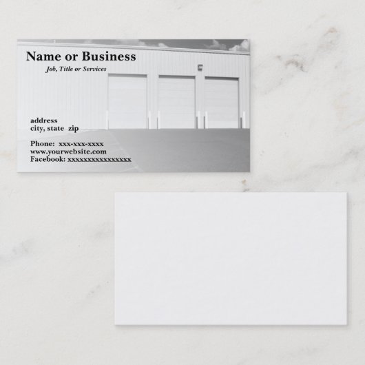 大型アウトドア用車庫 名刺 (正面/裏面)