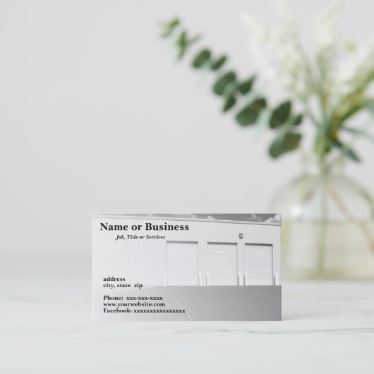 大型アウトドア用車庫 名刺 (スタンド正面)