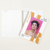 大型イエローイニシャルタイポグラフィフォトアポイントメント プランナー手帳 (ディスプレー)