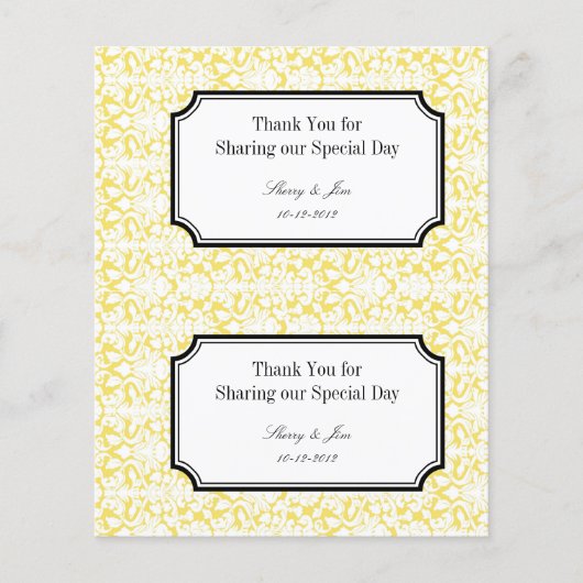 大型イエローダマスク結婚ディの抱き枕つるラベル チラシ (正面)