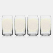 大型イエローヒマワリ開花フローラ ガラス缶 (裏面)