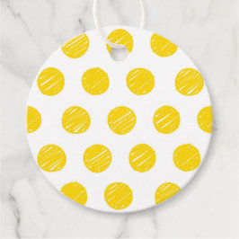 大型イエロー水玉模様ピックボールスポーツ フェイバータグ