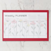 大型ウィークリープランナーティアウェイページフローラ ペーパーパッド (正面)
