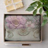 大型ウッドランド森林花模様トナカイの減退 薄葉紙 (ギフト)