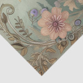 大型ウッドランド森林花模様トナカイの減退 薄葉紙 (詳細)