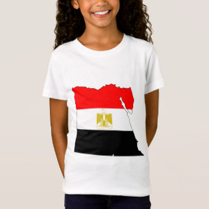 大型エジプトの旗の地図 Tシャツ
