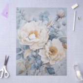 大型エテリアールホワイトフローラブーケデコページ 薄葉紙 (クラフト)