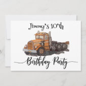 大型オレンジセミトラック 招待状 (正面)