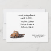 大型オレンジセミトラック 招待状 (裏面)