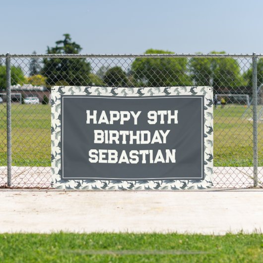 大型カスタムサメ背景バナー 横断幕 (インサイチュ)