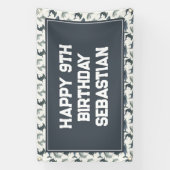 大型カスタムサメ背景バナー 横断幕 (縦)