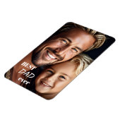 大型カスタムフォト最高のパパEver Flexi Magnet マグネット (左側)