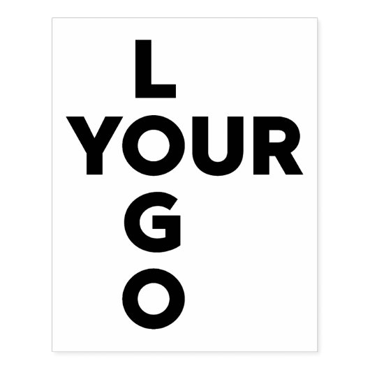 大型カスタム垂直事業会社のロゴ ラバースタンプ (インプリント)