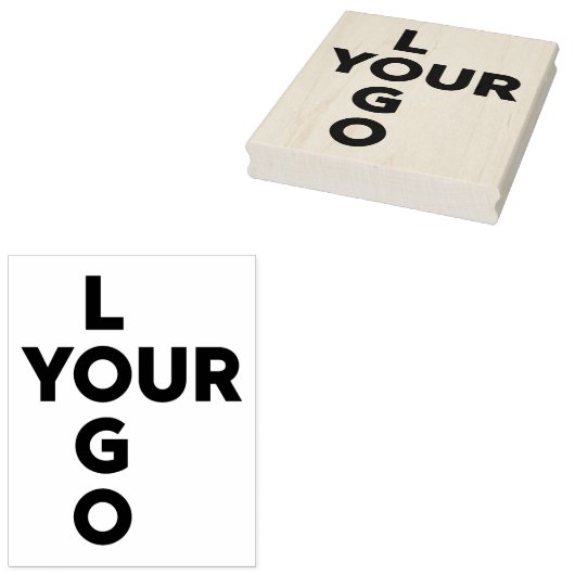 大型カスタム垂直事業会社のロゴ ラバースタンプ (押印)