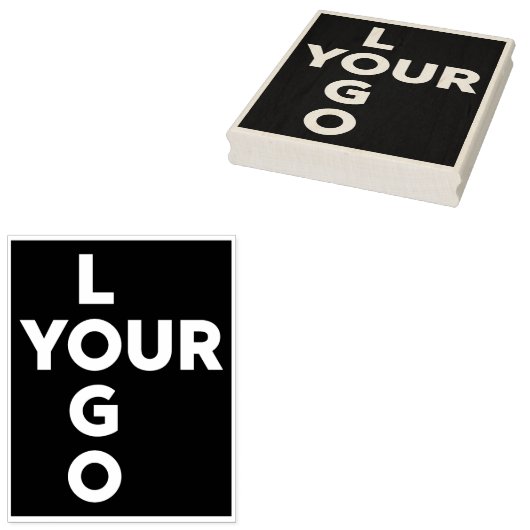 大型カスタム縦型ビジネスロゴ ラバースタンプ (押印)