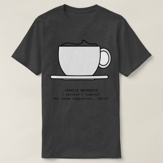 大型カプチーノ Tシャツ (デザイン正面)