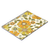 大型カラフル手描きフローラヴィンテージ海 ノートブック (左側)