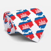 大型カンボジアの旗の地図 ネクタイ (ロール)