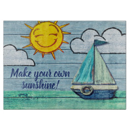 大型ガラスチョッピングボード流木ビーチデザイン カッティングボード