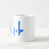 大型グアテマラの旗の地図 コーヒーマグカップ (正面左)