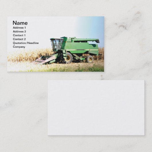 大型グリーン農業機器 名刺 (正面/裏面)