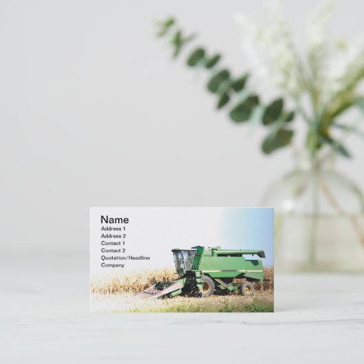 大型グリーン農業機器 名刺 (スタンド正面)