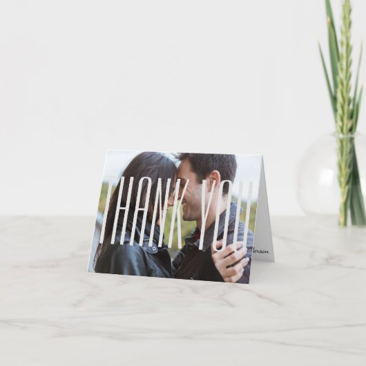 大型グレー帝国写真 – お礼のノートカード サンキューカード (正面)