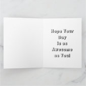 大型ジャンボパーソナライズされたサイズ誕生日 カード (内部)