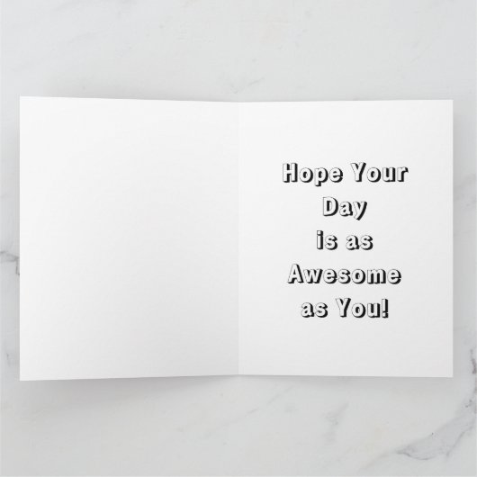 大型ジャンボパーソナライズされたサイズ誕生日 カード (内部)